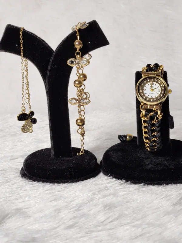 Gold_Tone_Butterfly_Bracelet_Watch_Set_for_Women