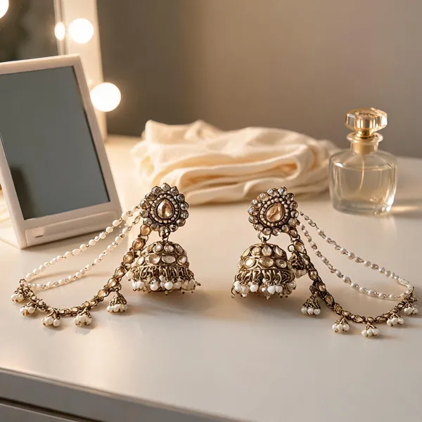 Gold_Tone_Kundan_Pearl_Bridal_Earrings_Set