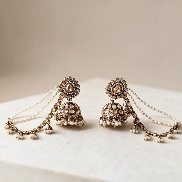 Gold_Tone_Kundan_Pearl_Bridal_Earrings_Set