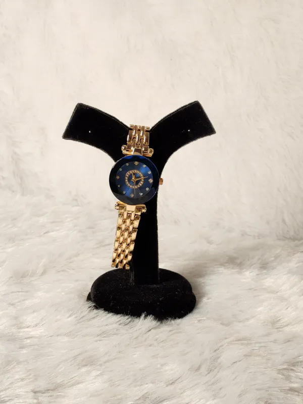 Gold_Tone_Blue_Dial_Bracelet_Watch_for_Women