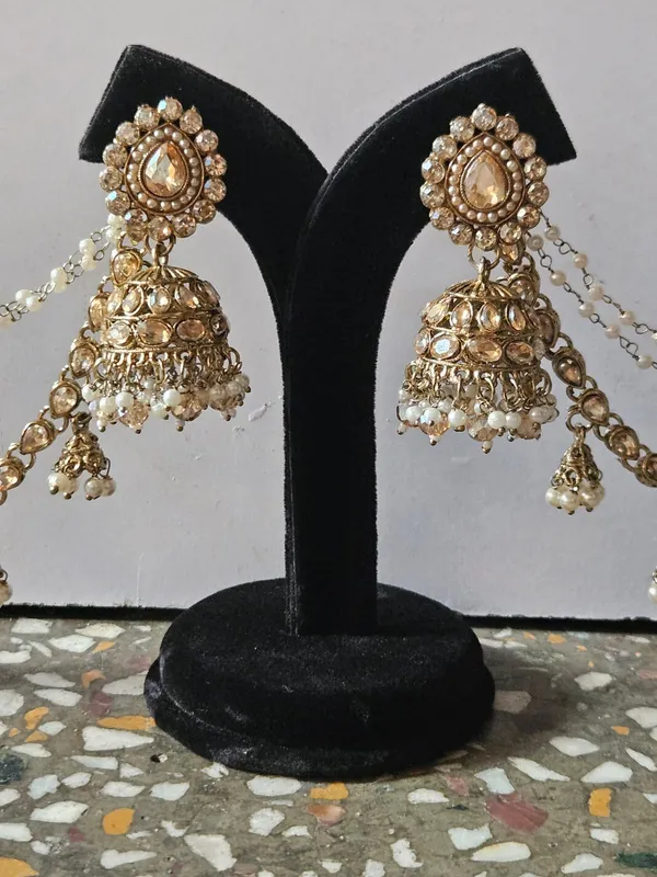 Gold_Tone_Kundan_Pearl_Bridal_Earrings_Set