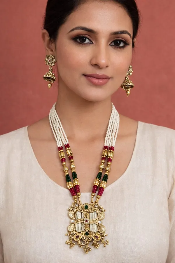 Multicolour_Beaded_Necklace_Set_For_Women