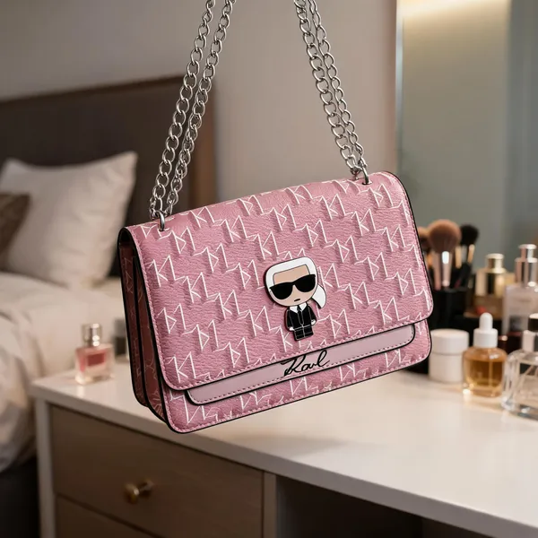 Pink_Synthetic_Leather_Chain_Strap_Shoulder_Bag_For_Women
