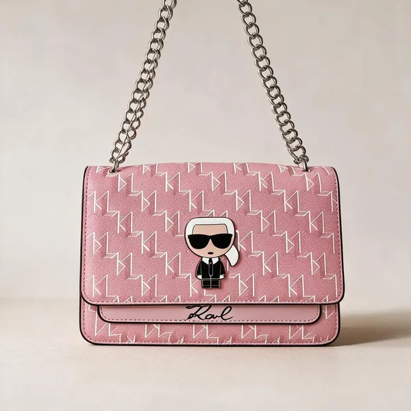 Pink_Synthetic_Leather_Chain_Strap_Shoulder_Bag_For_Women
