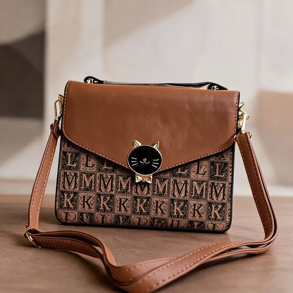 Brown_Patterned_Sling_Handbag_For_Women