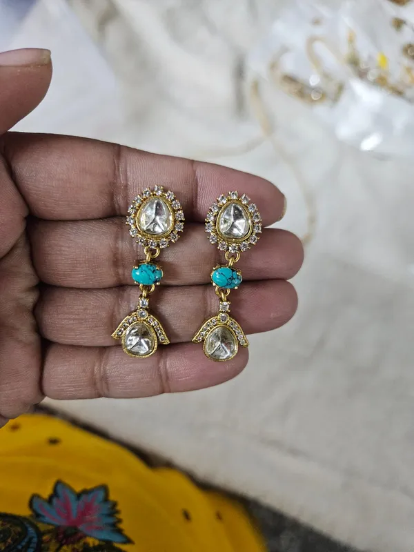 Multicolour_Gold_Tone_Necklace_And_Earrings_Set_For_Women
