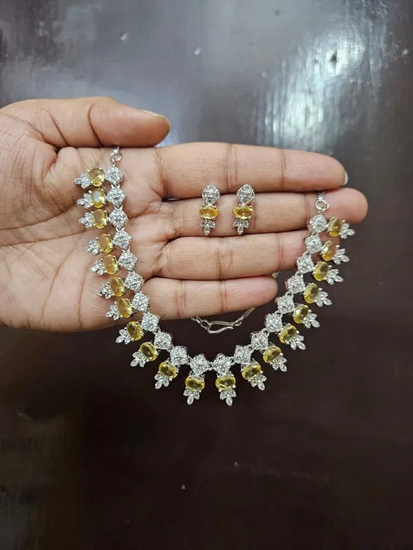 Silver-Tone_Stone_Necklace_Set_for_Women