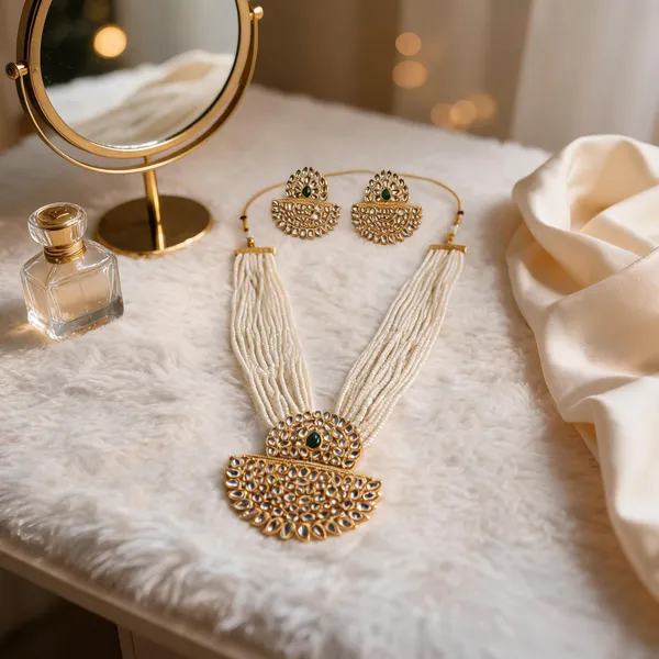Gold_Kundan_Beaded_Necklace_Set_For_Women