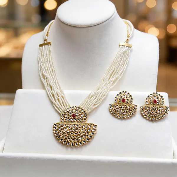 Gold_Kundan_Pearl_Beaded_Necklace_Set_For_Women