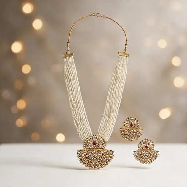 Gold_Kundan_Pearl_Beaded_Necklace_Set_For_Women