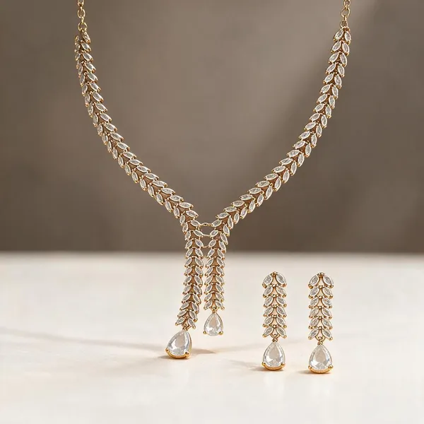 Gold_Tone_Crystal_Necklace_And_Earrings_Set_For_Women