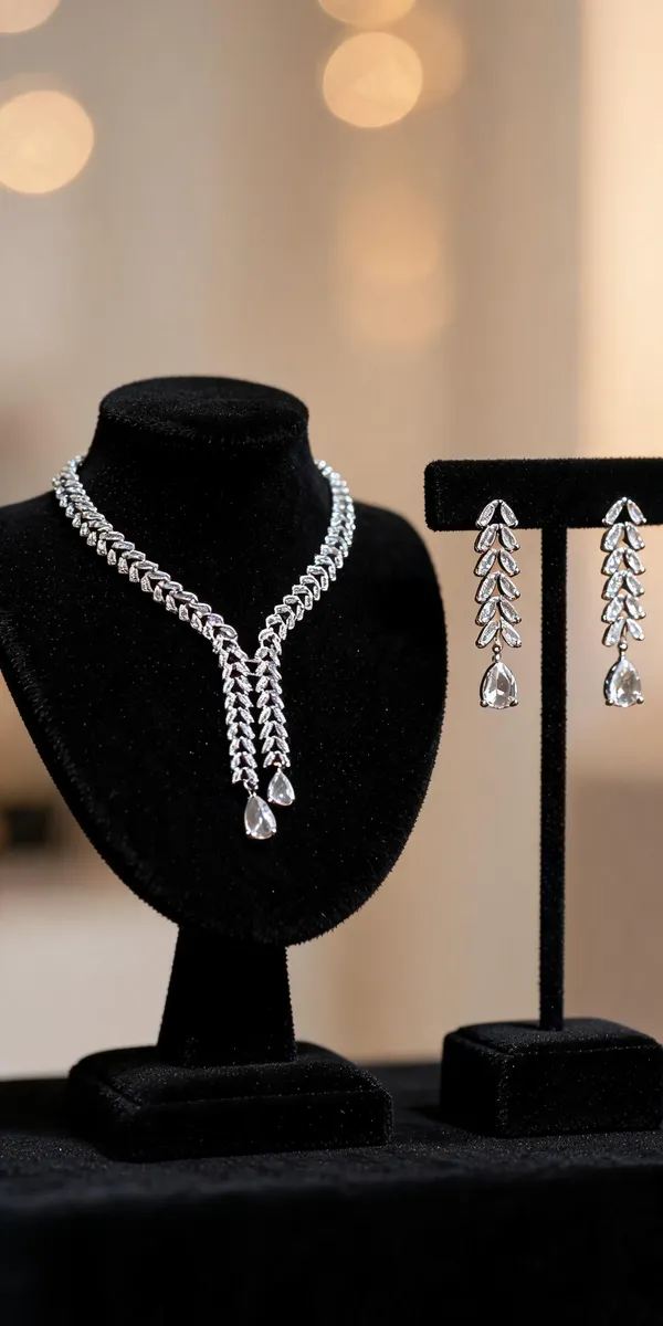 Silver_Crystal_Y-Shape_Necklace_And_Earrings_Set_For_Women