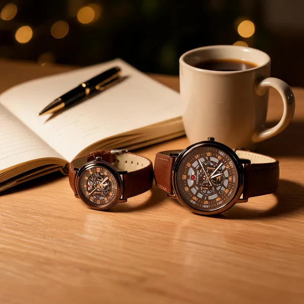 Brown_Leather_Strap_Skeleton_Watch_Set_For_Men