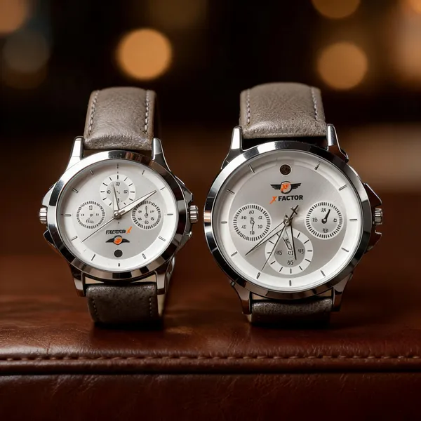 Grey_Leather_Chronograph_Watch_Set_For_Men
