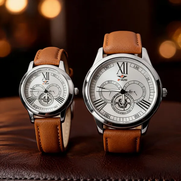 Brown_Leather_Analog_Couple_Watch_Set_For_Partners