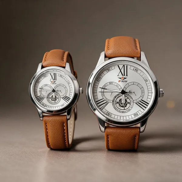 Brown_Leather_Analog_Couple_Watch_Set_For_Partners