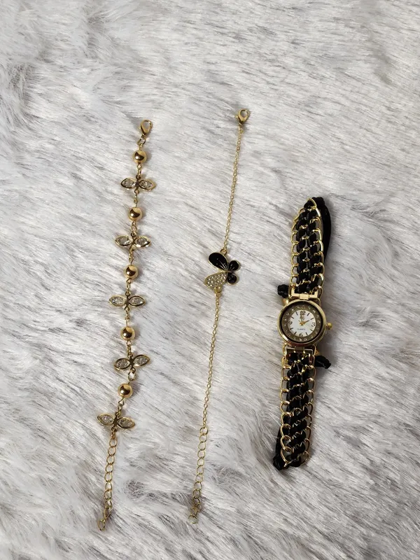 Gold_Tone_Butterfly_Bracelet_Watch_Set_for_Women