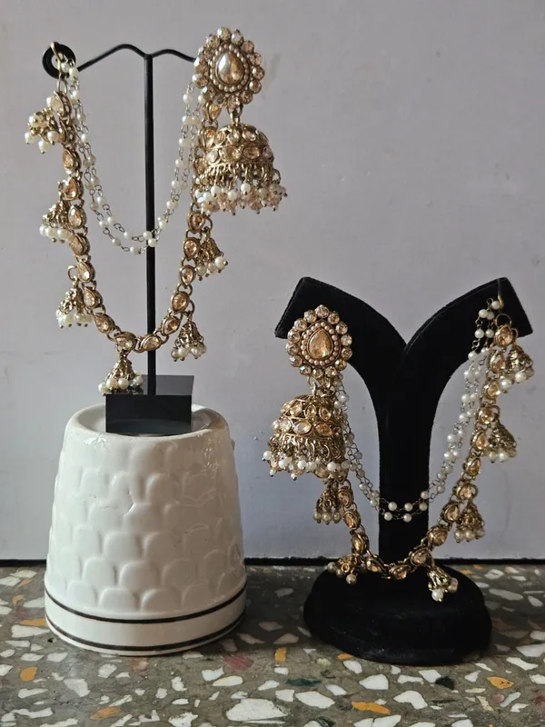 Gold_Tone_Kundan_Pearl_Bridal_Earrings_Set