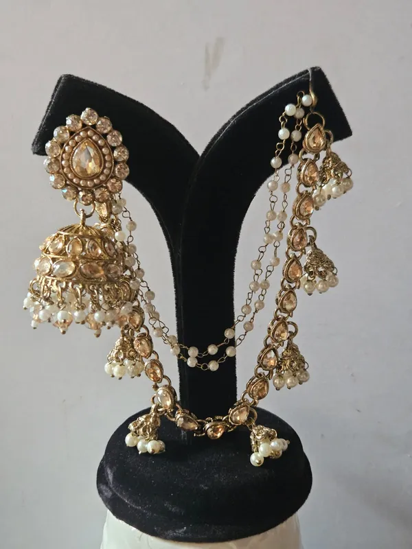 Gold_Tone_Kundan_Pearl_Bridal_Earrings_Set