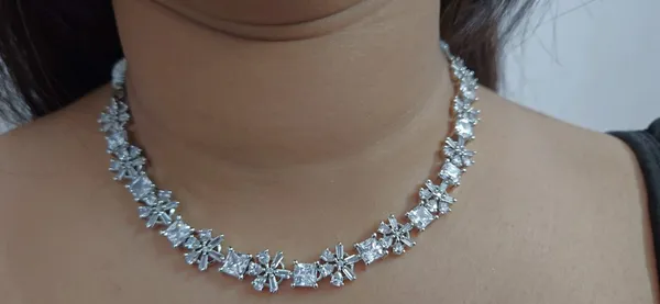 Silver_Tone_Stone_Necklace_And_Earrings_Set_For_Women