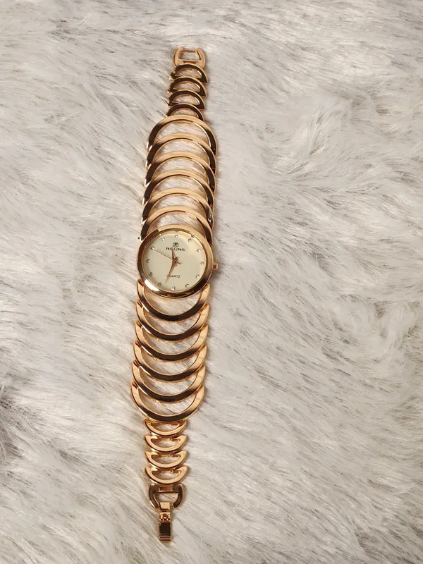 Gold_Tone_Link_Bracelet_Analog_Quartz_Watch_for_Women