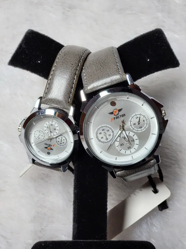 Grey_Leather_Chronograph_Watch_Set_for_Men