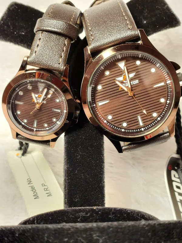 Brown_Leather_Analog_Watch_Set_for_Couples
