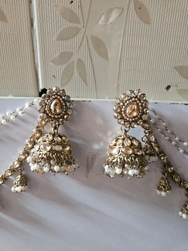 Gold_Tone_Kundan_Pearl_Bridal_Earrings_Set