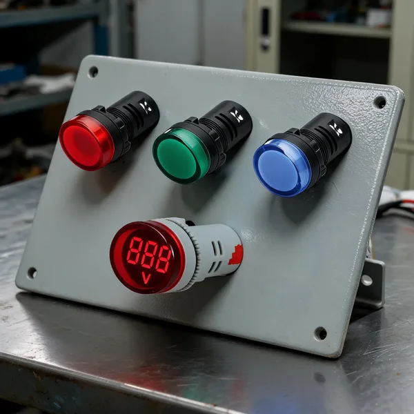 Led_Panel_Indicator_Lights_And_Digital_Voltmeter_Set_-_Pack_Of_3