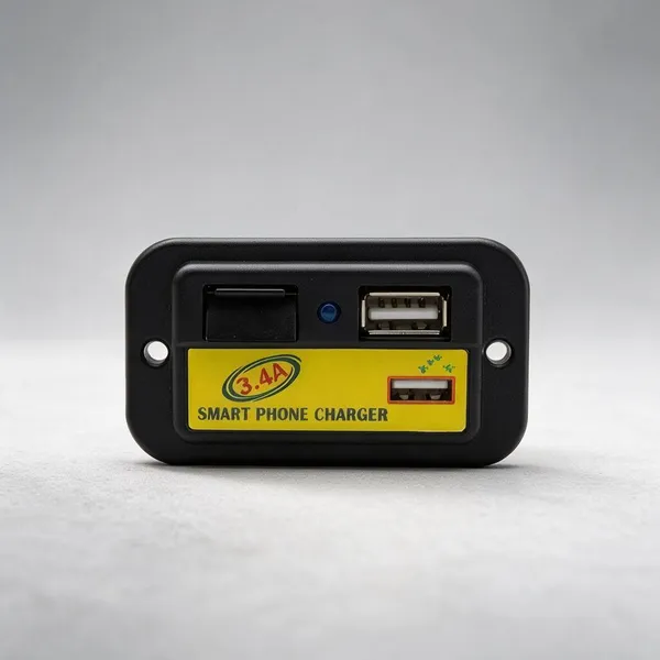 Dual_Usb_Panel_Mount_Car_Charger_With_Cable