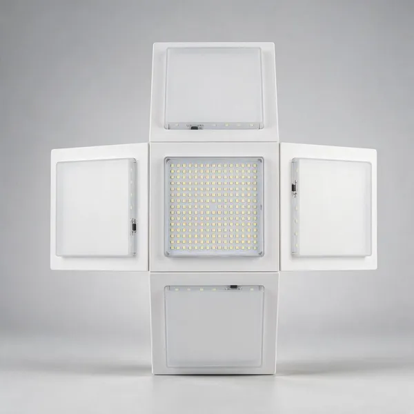 White_Metal_Foldable_Multi_Panel_Led_Light