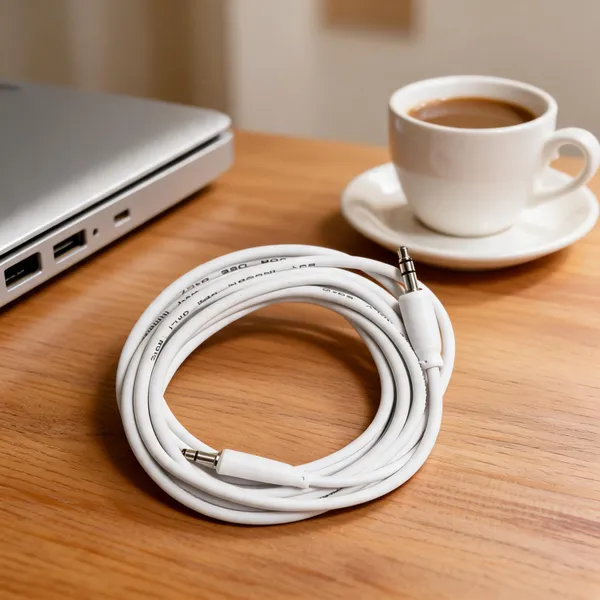 White_3.5Mm_Male_To_Male_Aux_Audio_Cable