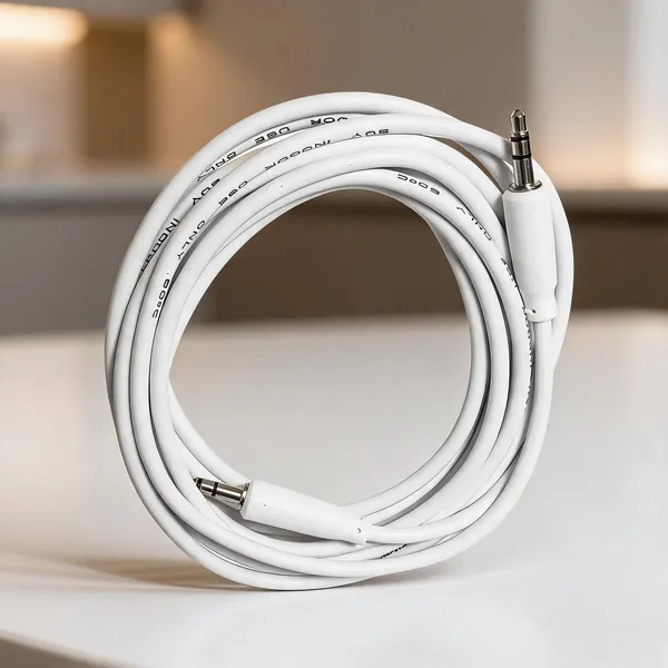 White_3.5Mm_Male_To_Male_Aux_Audio_Cable