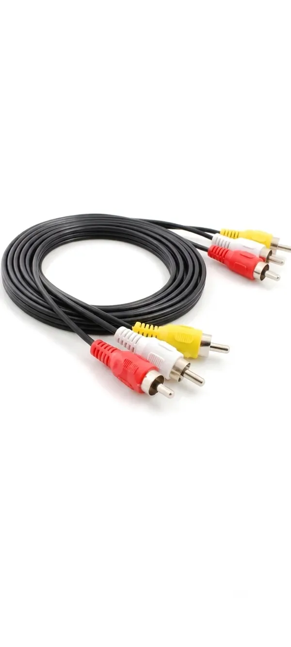 3_Rca_Composite_Av_Audio_Video_Cable