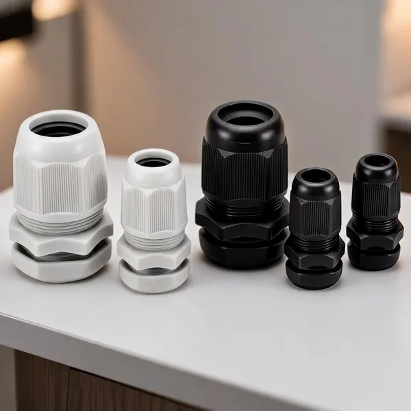 Black_White_Plastic_Cable_Gland_Fittings_Set_-_Pack_Of_6
