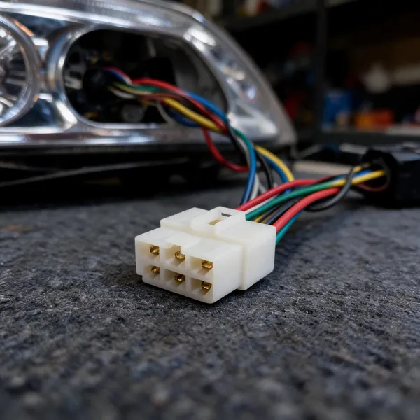 6_Pin_Automotive_Wiring_Harness_Connector_With_Wires