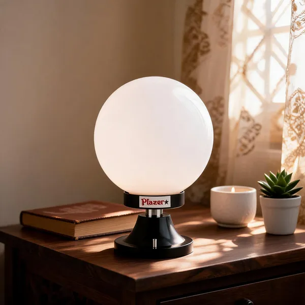 Plastic_Metal_Modern_Globe_Black_White_Table_Lamp