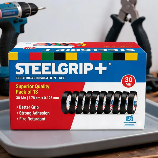 Steelgrip_Electrical_Insulation_Tape_30M_Black_-_Pack_Of_13