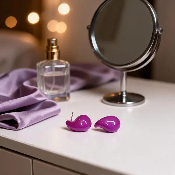 Purple_Acrylic_Stud_Earrings_For_Women