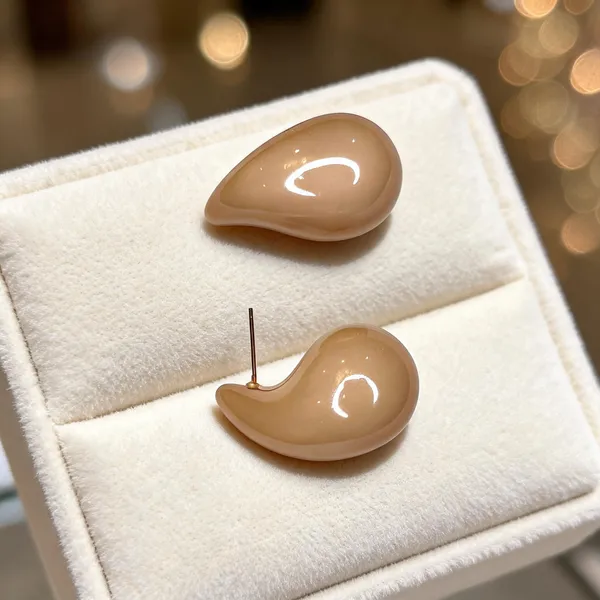Beige_Acrylic_Stud_Earrings_For_Women