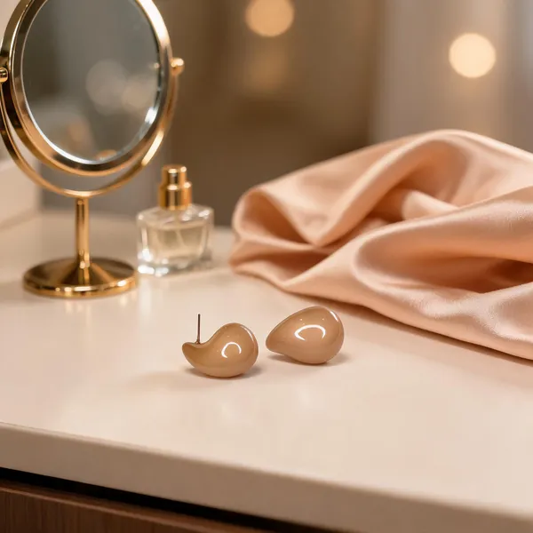 Beige_Acrylic_Stud_Earrings_For_Women