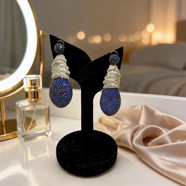 Blue_Brass_Earrings_For_Women