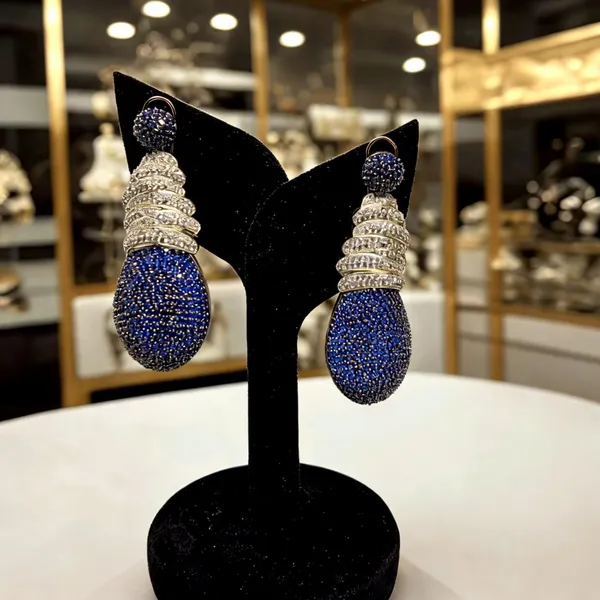 Blue_Brass_Earrings_For_Women