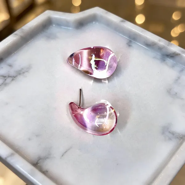Pink_Acrylic_Stud_Earrings_For_Women