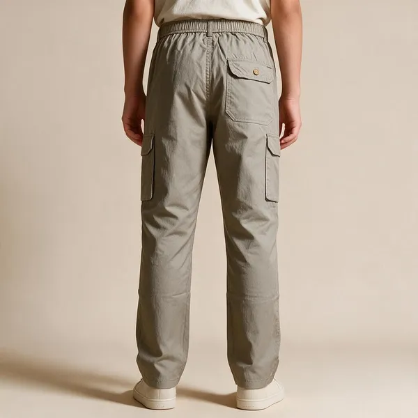Beige_Cotton_Cargo_Trouser_For_Men
