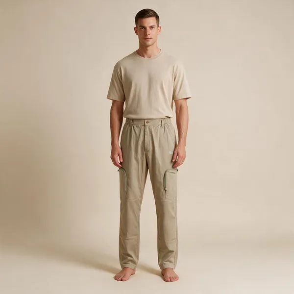 Beige_Cotton_Cargo_Trouser_For_Men