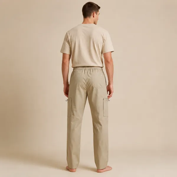 Beige_Cotton_Cargo_Trouser_For_Men