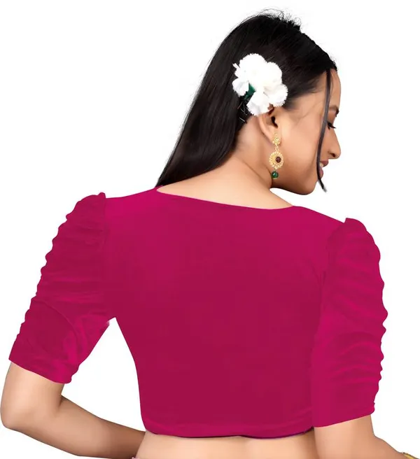 Magenta_Solid_Fitted_Blouse_for_Women