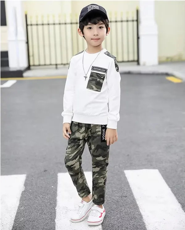 White_Casual_Top_And_Camouflage_Joggers_Set_for_Boys