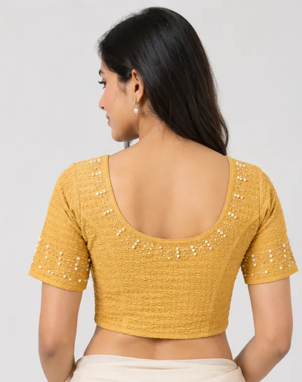 Mustard_Textured_Fitted_Crop_Top_for_Women